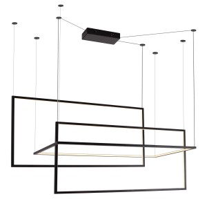 Lampa wisząca nowoczesna LED ściemnialana GEOMETRIC czarny