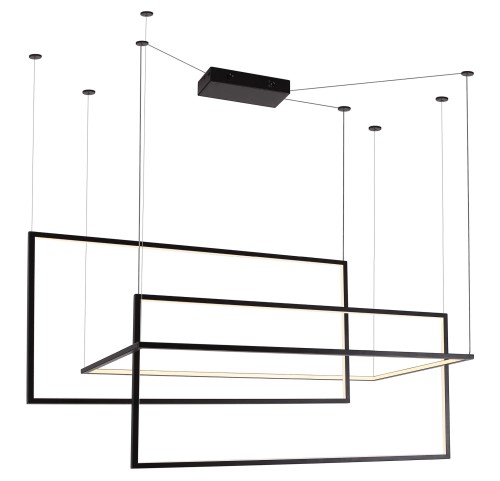Lampa wisząca nowoczesna LED ściemnialana GEOMETRIC czarny