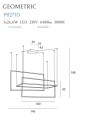 Lampa wisząca nowoczesna LED ściemnialana GEOMETRIC czarny