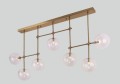 Lampa wisząca 7-punktowa nowoczesna LOLLIPOP GOLD/złoty