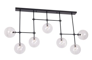 Lampa wisząca 7-punktowa nowoczesna LOLLIPOP BLACK/czarny