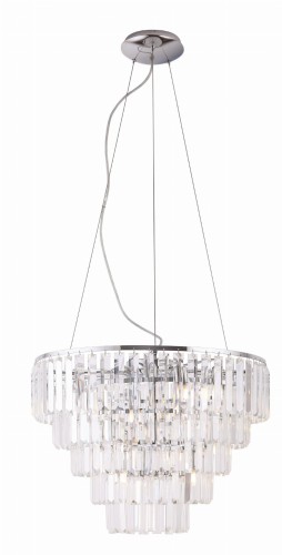 Lampa wisząca z kryształkami glamour MONACO Ø 60 cm chrom