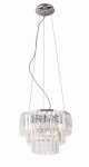 Lampa wisząca z kryształkami glamour MONACO Ø 42 cm chrom