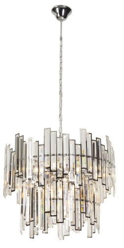 Lampa wisząca 9-punktowa z kryształkami glamour NEMO chrom