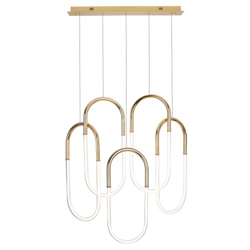 Lampa wisząca LED  5-punktowa OLIVIA V GOLD/złoty