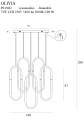 Lampa wisząca LED  5-punktowa OLIVIA V GOLD/złoty