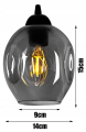 Lampa Podłogowa LOFT Szklane Klosze #591