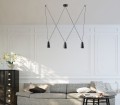 Lampa wisząca 3-punktowa SISTEMA III czarny
