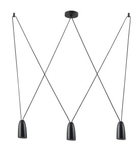 Lampa wisząca 3-punktowa SISTEMA III czarny