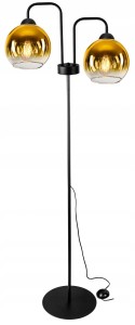Lampa podłogowa 2-punktowa GOLDEN GLASS czarny/złoty #818 