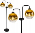 Lampa podłogowa 2-punktowa GOLDEN GLASS czarny/złoty #818 