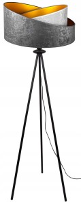 Lampa podłogowa z trójnogiem ABAŻUR DUO GREY szary #842