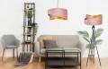 Lampa podłogowa z trójnogiem ABAŻUR DUO PINK różowy #852