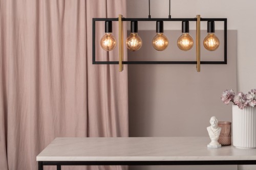 EDEN 5 lampa wisząca czarny/złoty