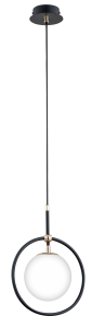 Lampa wisząca 1-punktowa AKIRA black/white