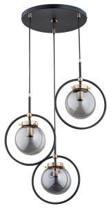 Lampa wisząca 3-punktowa AKIRA 3 black/gold