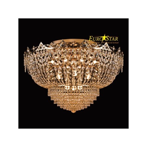 Plafon kryształowy MAROCCO 15 ZŁOTO GOLD EuroStar