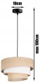 Lampa wisząca 1-punktowa z abażurem BOHO TRIO juta #1066