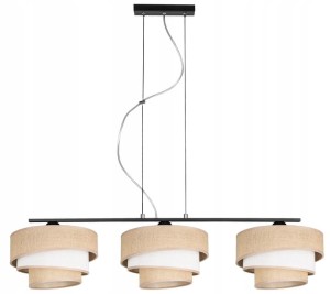 Lampa wisząca 3-punktowa z abażurami BOHO TRIO juta #1070