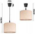 Lampa wisząca abażur BOHO natura JUTA #1041