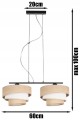 Lampa wisząca 2-punktowa z abażurami BOHO TRIO juta #1068