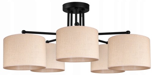 Lampa żyrandol abażury BOHO natura JUTA #1048
