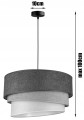 Lampa wisząca ABAŻUR TRIO szary #829