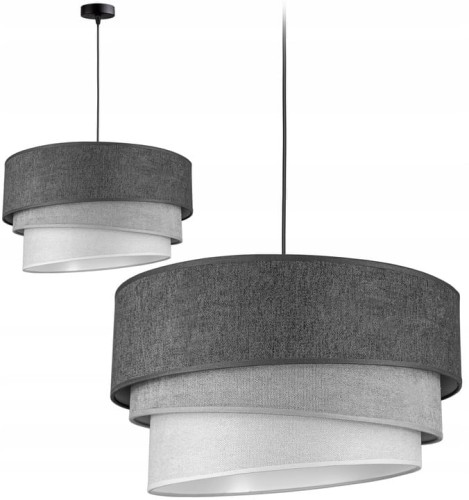 Lampa wisząca ABAŻUR TRIO szary #829