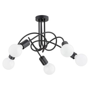 Lampa sufitowa 5-punktowa LOFT LUPO czarny