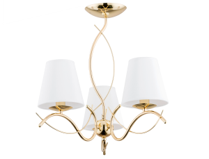 Lampka sufitowa żyrandol 3-punktowy ABAŻUR MONZA GOLD