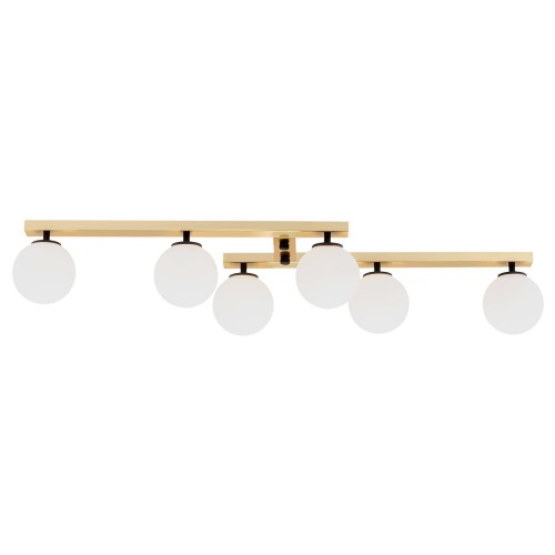 Złota lampa spot białe kulki FREEMONT GOLD 2544 ARGON 
