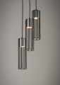 FOBIA 3 lampa wisząca koło czarny/srebrny