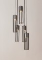 FOBIA 5 lampa wisząca koło czarny/srebrny