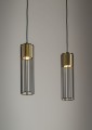 FOBIA 2 lampa wisząca prosty czarny/złoty