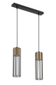 FOBIA 2 lampa wisząca prosty czarny/złoty