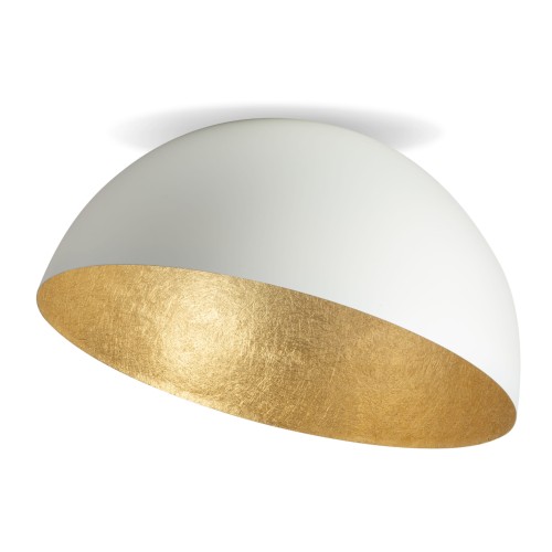 Sfera 50 plafon biały/złoty