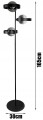 Lampa podłogowa 3-punktowa RING czarny/dymiony #1138