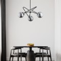 Lampa wisząca 3-punktowa SAGITO CHROM/czarny
