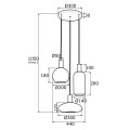 Lampa wisząca SAGUNTO GOLD 1489 Argon