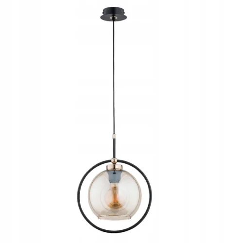 Lampa wisząca 1-punktowa nowoczesna RING SELDI czarny/złoty