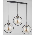 Lampa wisząca 3-punktowa RING SELDI czarny/złoty