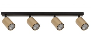 Reflektory ZOOM 4 czarny/złoty plafon/spot