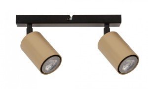 Reflektory ZOOM 2 czarny/złoty plafon/spot