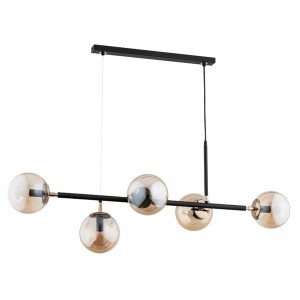 Lampa wisząca 5-punktowa DANSA czarny/złoty