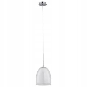 Lampa wisząca 1-punktowa nowoczesna RONDA chrom/transparentny