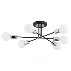 Lampa sufitowa 6-punktowa TOLEDO czarny/chrom