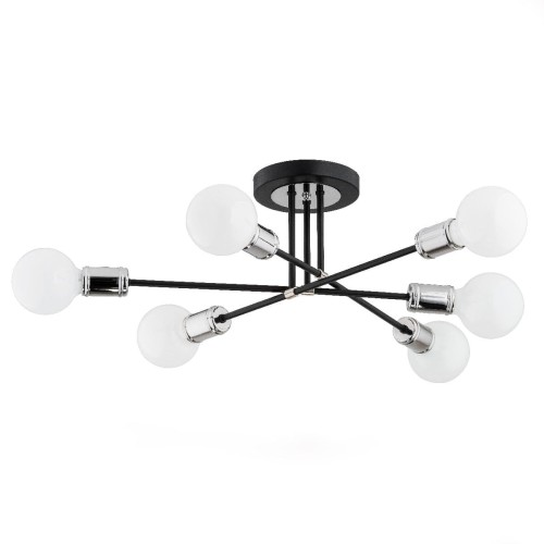 Lampa sufitowa 6-punktowa TOLEDO czarny/chrom