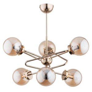 Lampa wisząca 6-punktowa RITO GOLD ZŁOTE KULE