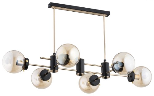Lampa wisząca 6-punktowa SOLA BLACK GOLD