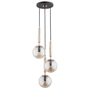 Lampa wisząca 3-punktowa VOLDA PICOLO czarny/złoty